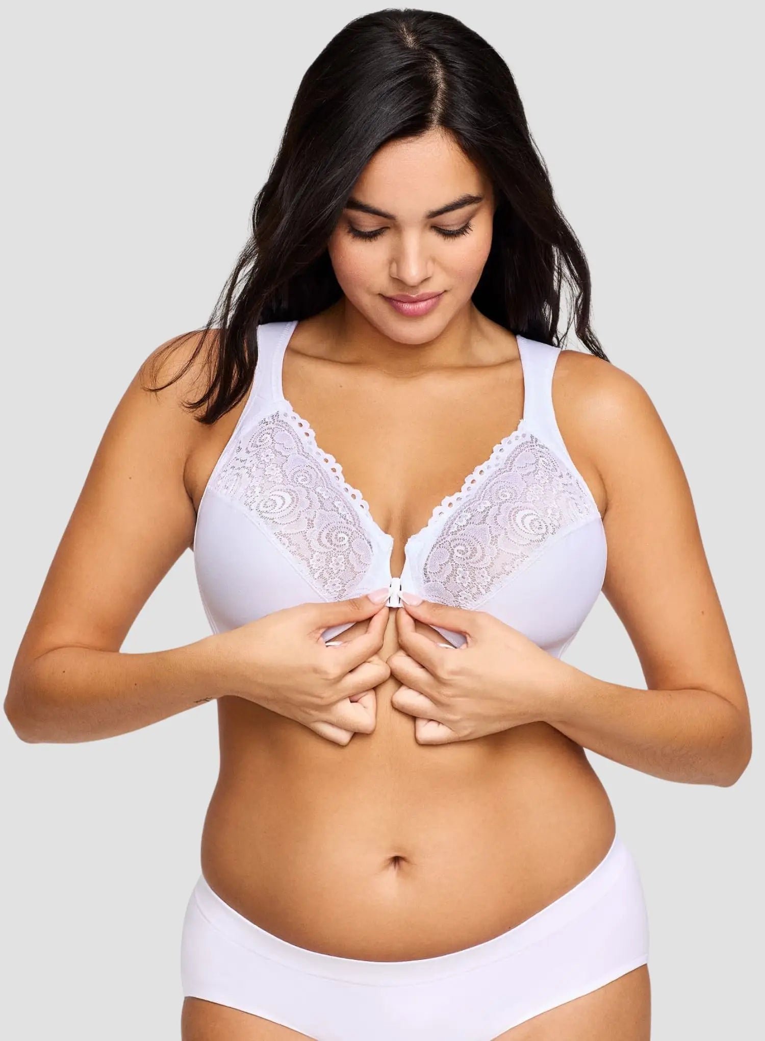 Glamorise: Elegance Front Close Wonderwire Bra White