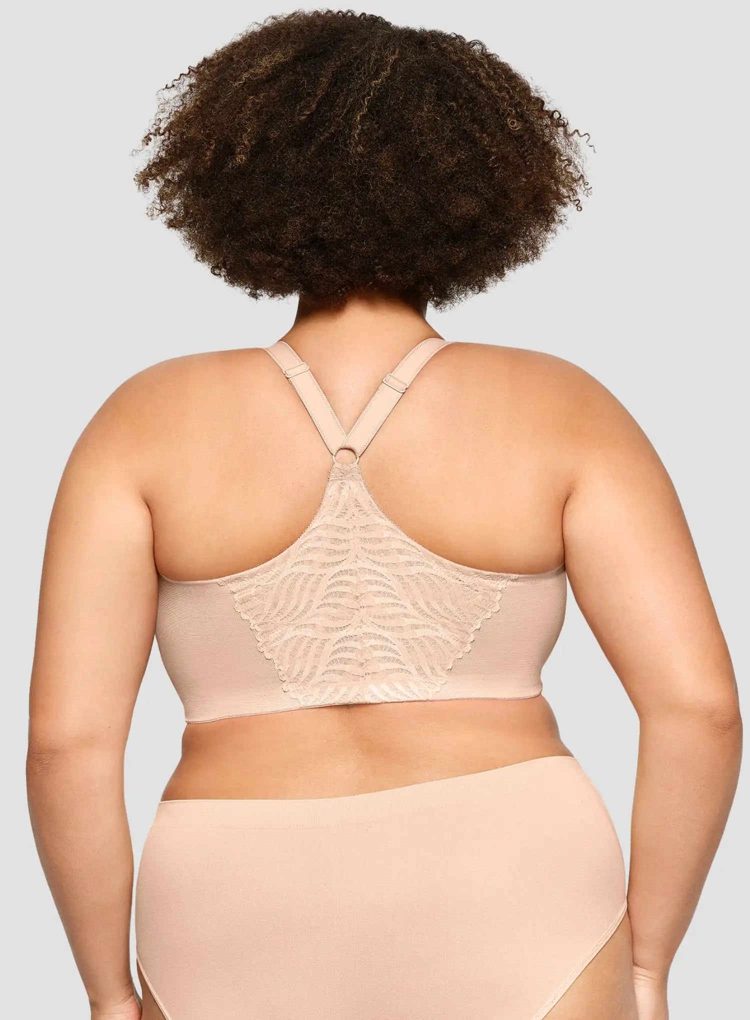 Glamorise: Elegance Front Close T Back Wonderwire Bra Cafe