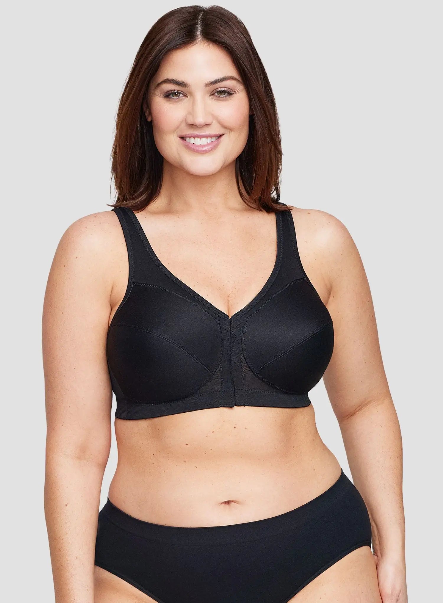 Glamorise: Magic Lift Posture Back Support Bra Black