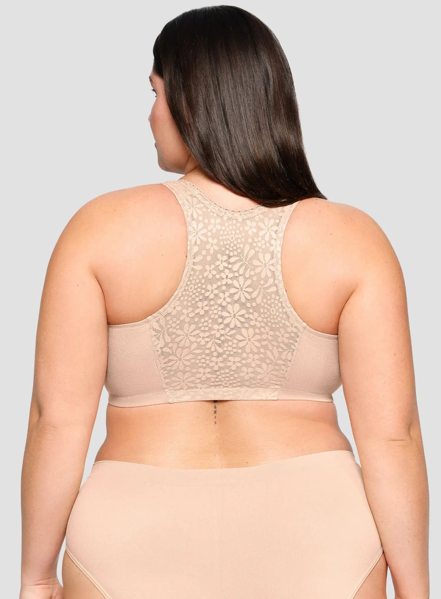 Glamorise: Off Duty Front Close T Back Comfort Sleep Bra Cafe