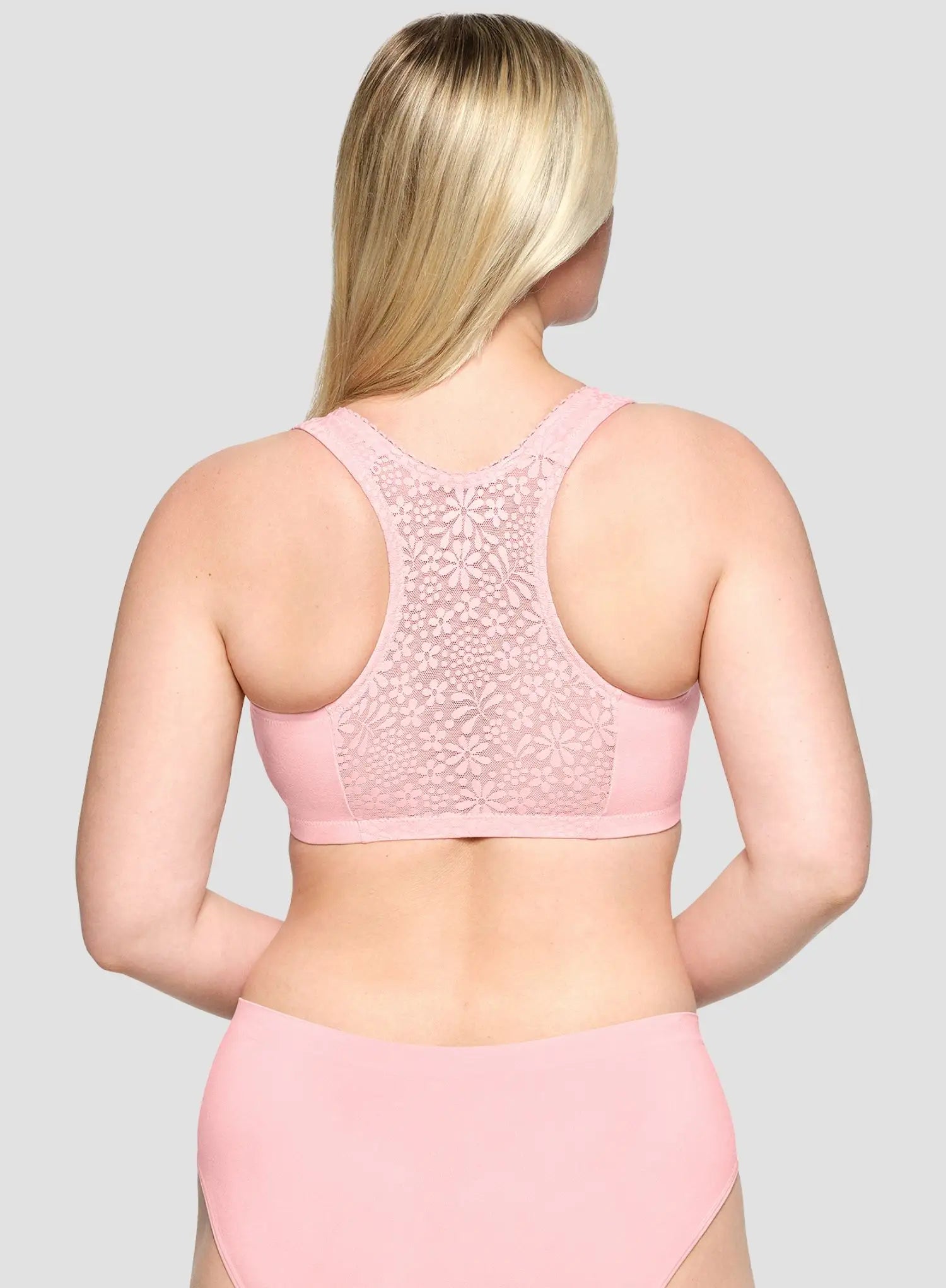 Glamorise: Off Duty Front Close T Back Comfort Sleep Bra Pink Blush