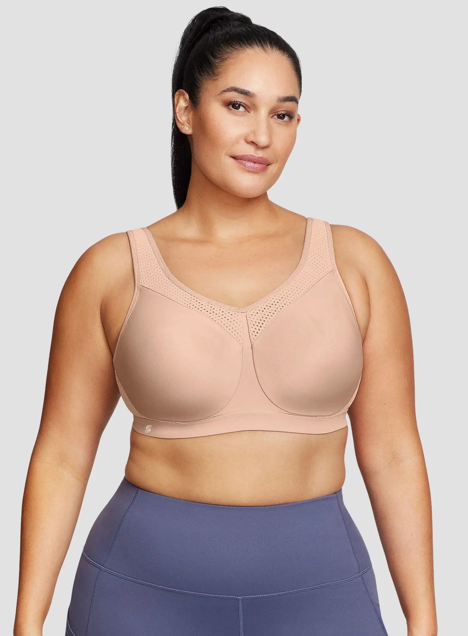 Glamorise: No Limits High Support Underwire Sports Bra Cafe