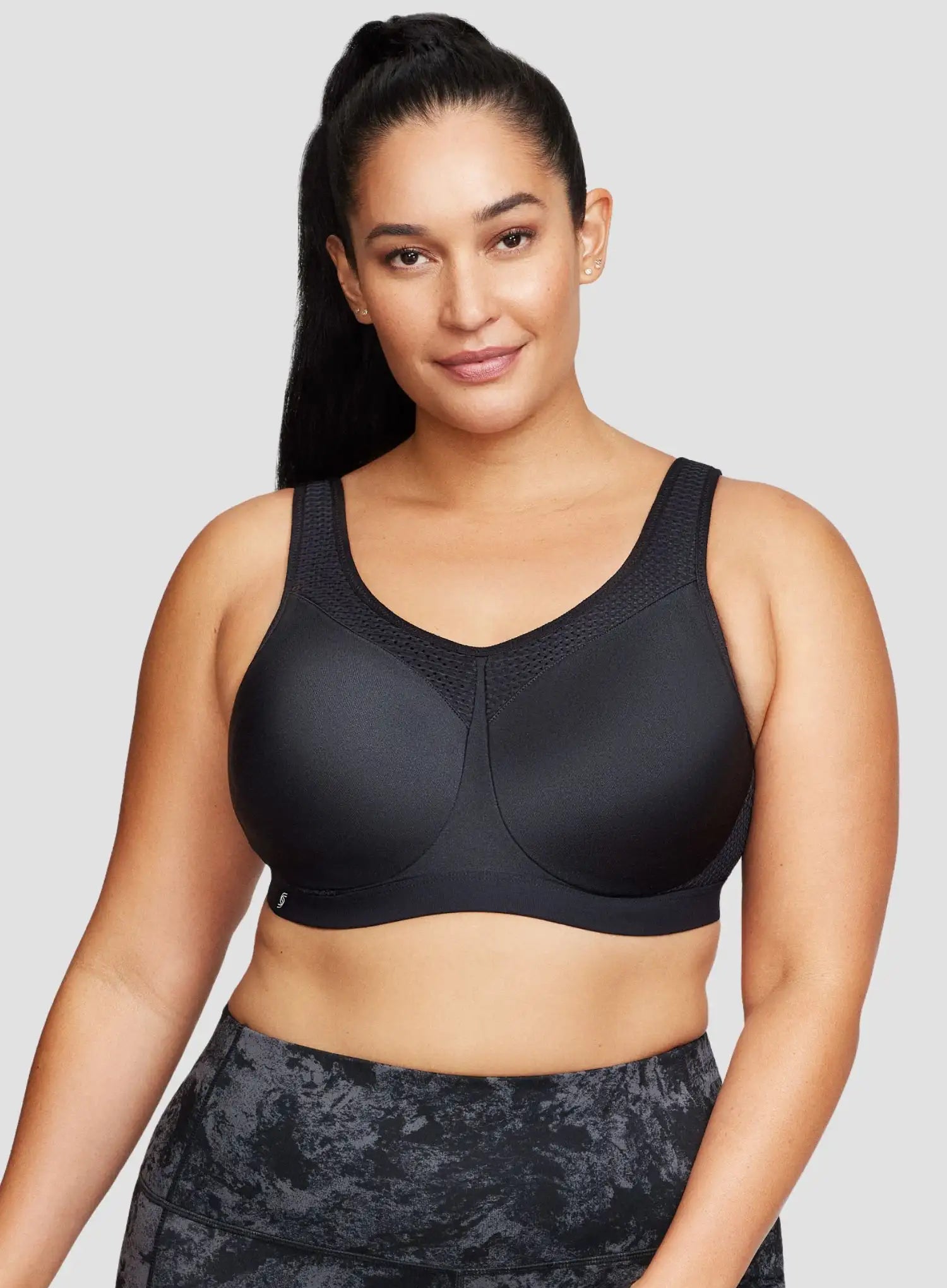 Glamorise: No Limits High Support Underwire Sports Bra Black