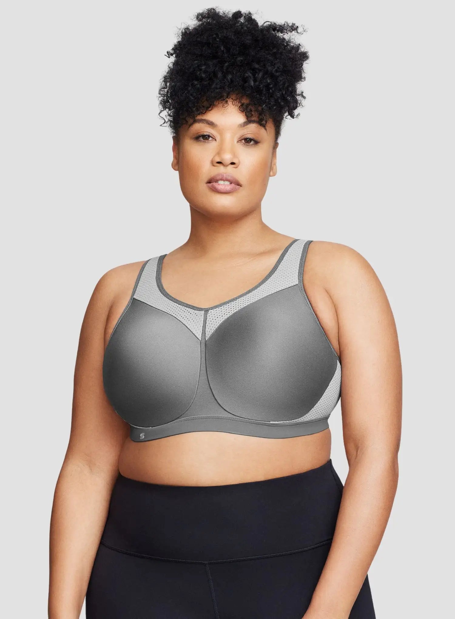 Glamorise: No Limits High Support Underwire Sports Bra Gray