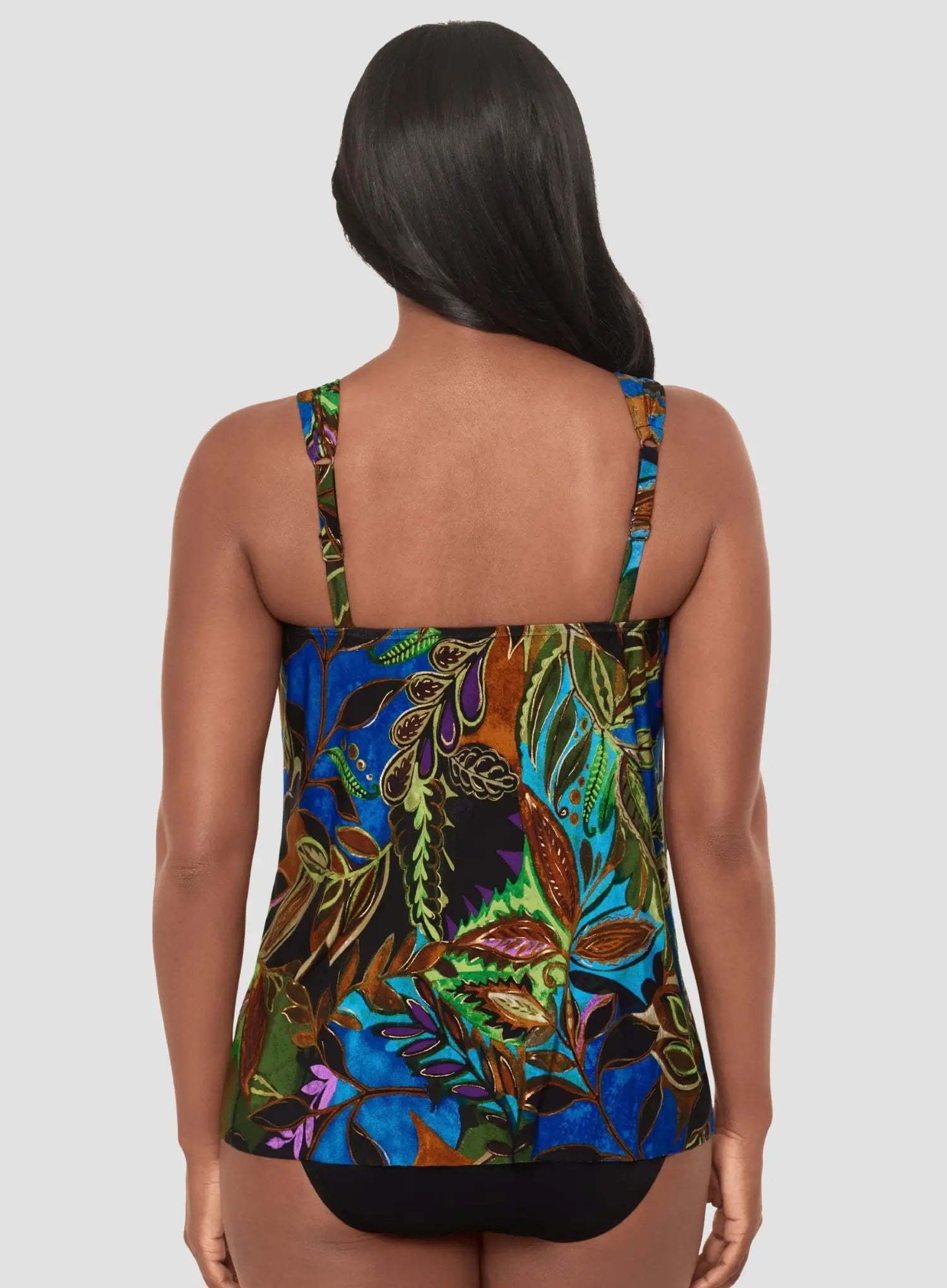 Miraclesuit Swimwear: Amazonia Dazzle Underwired Tankini Top Blue Multi