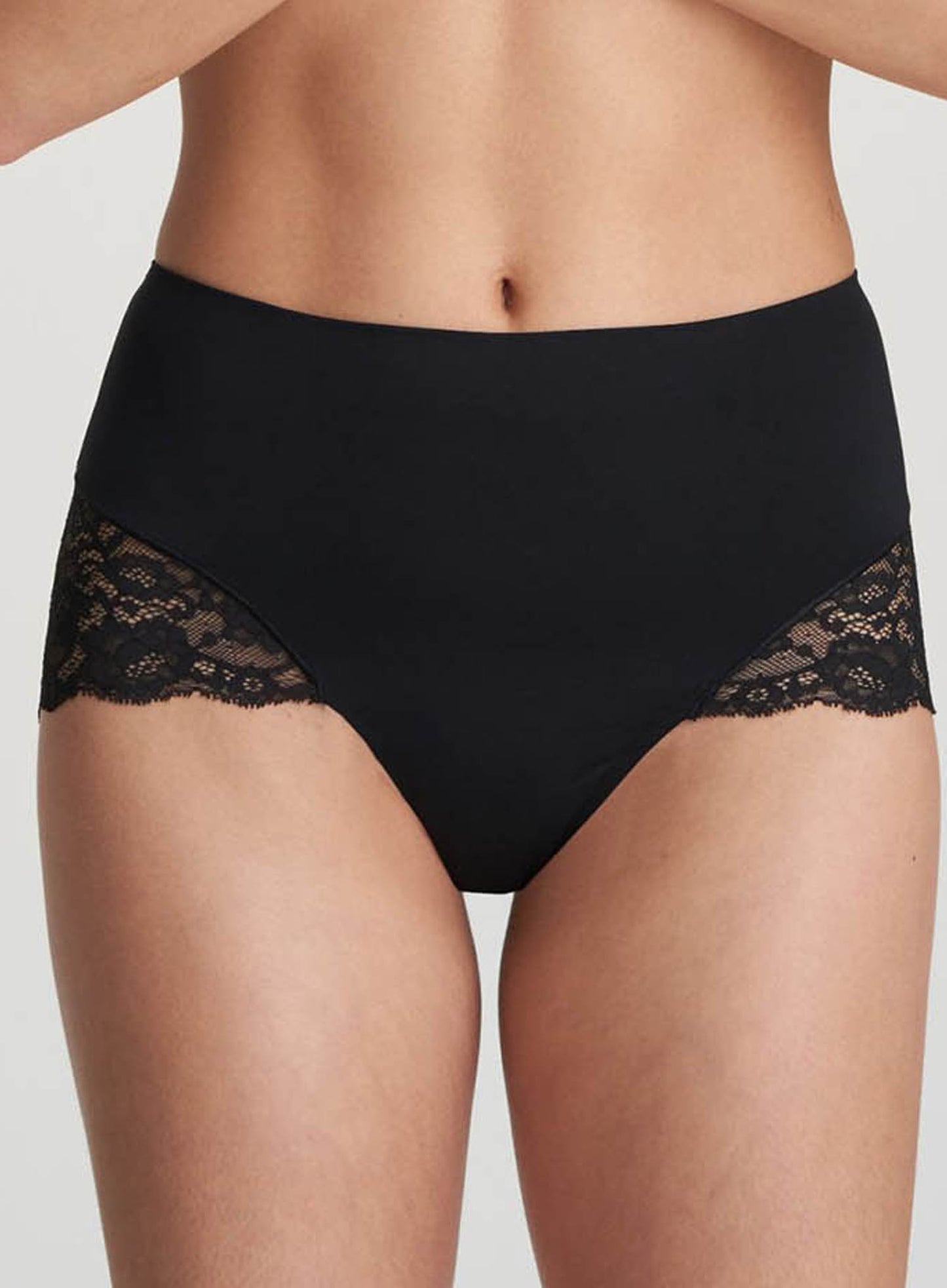 Marie Jo: Color Studio Lace High Waisted Brief Black