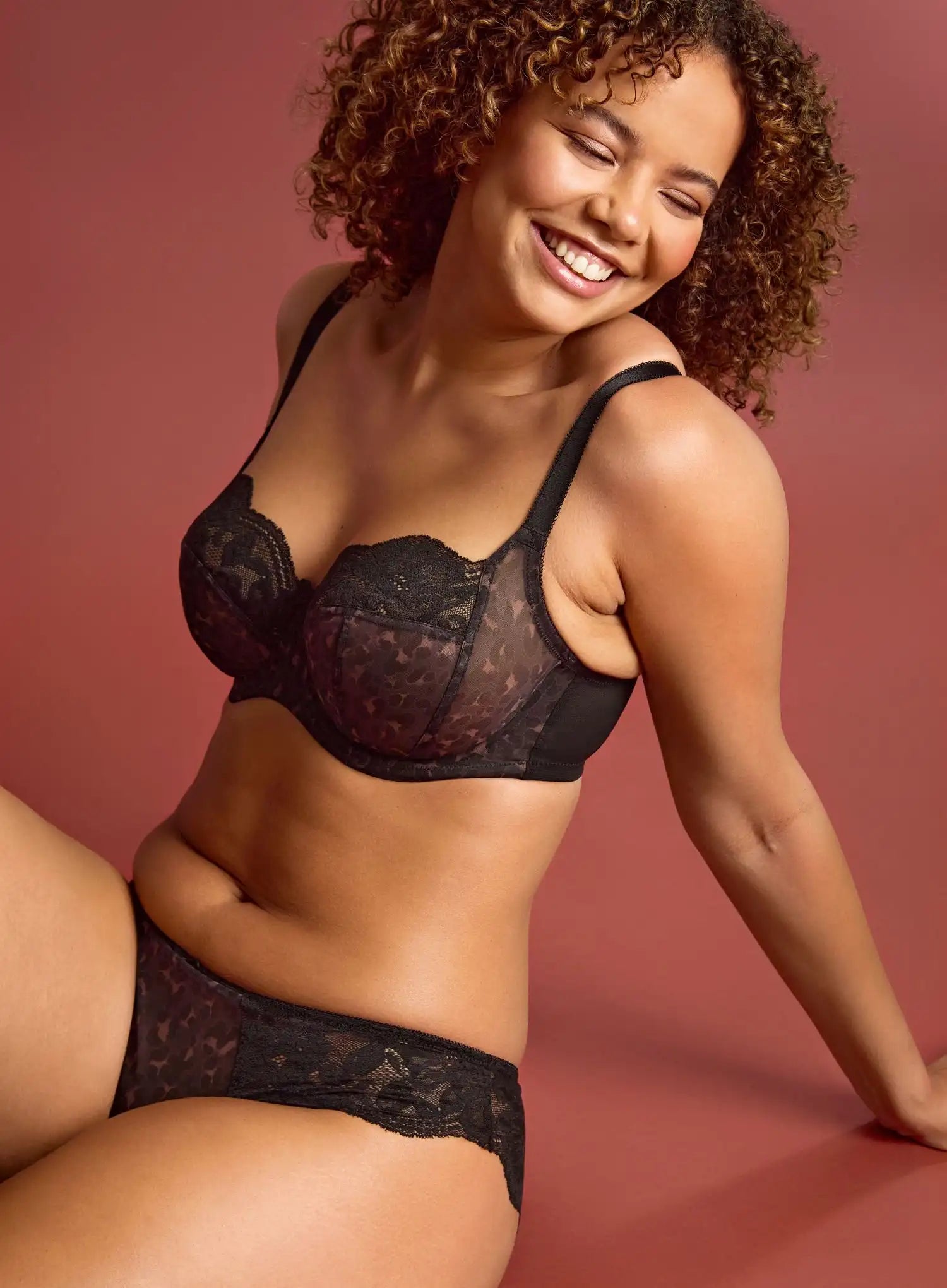 Panache: Nina Balconette Bra Black Leopard