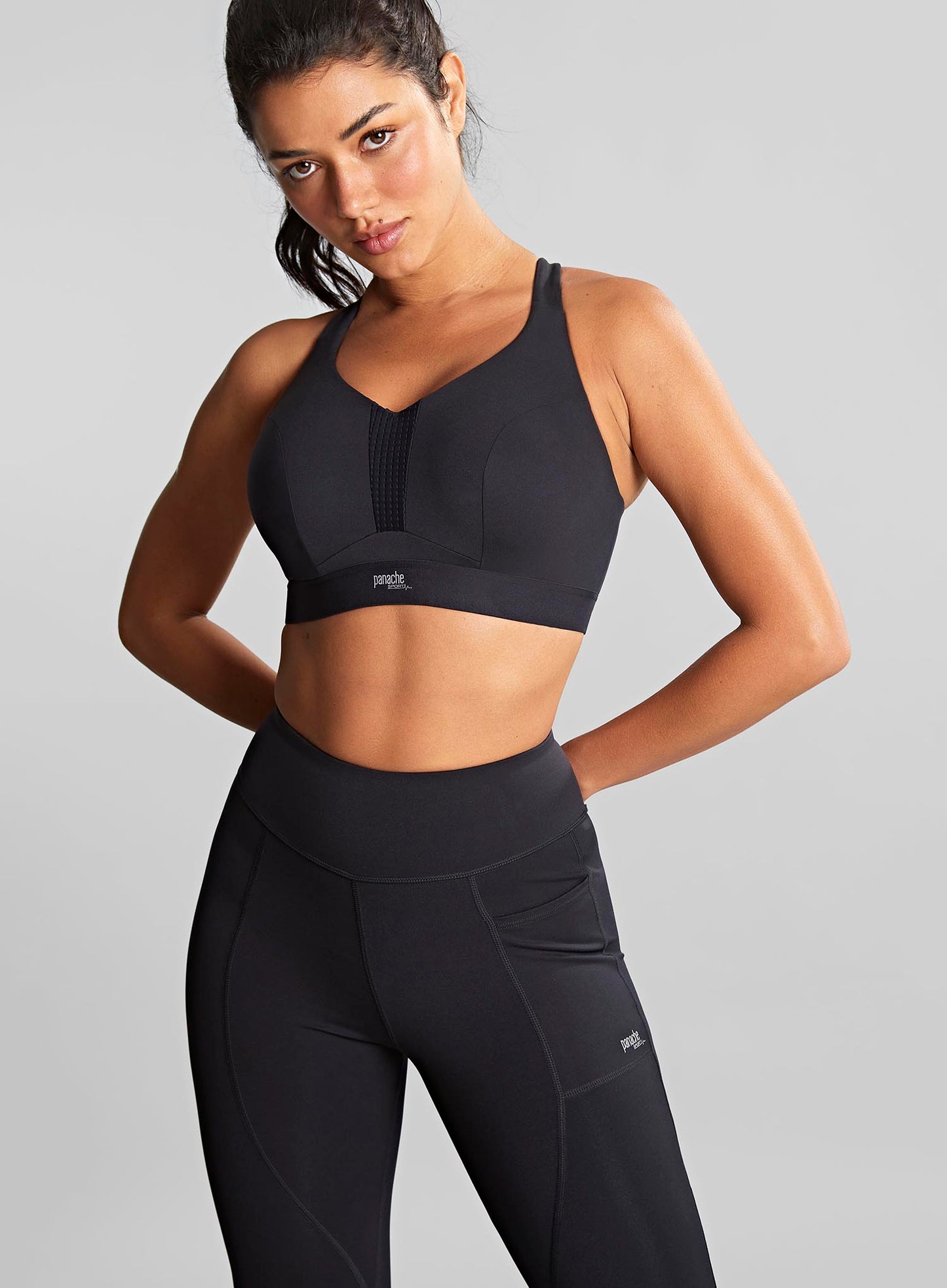 Panache Sport Ultra Perform Non Padded Wired Sports Bra Black DeBra's