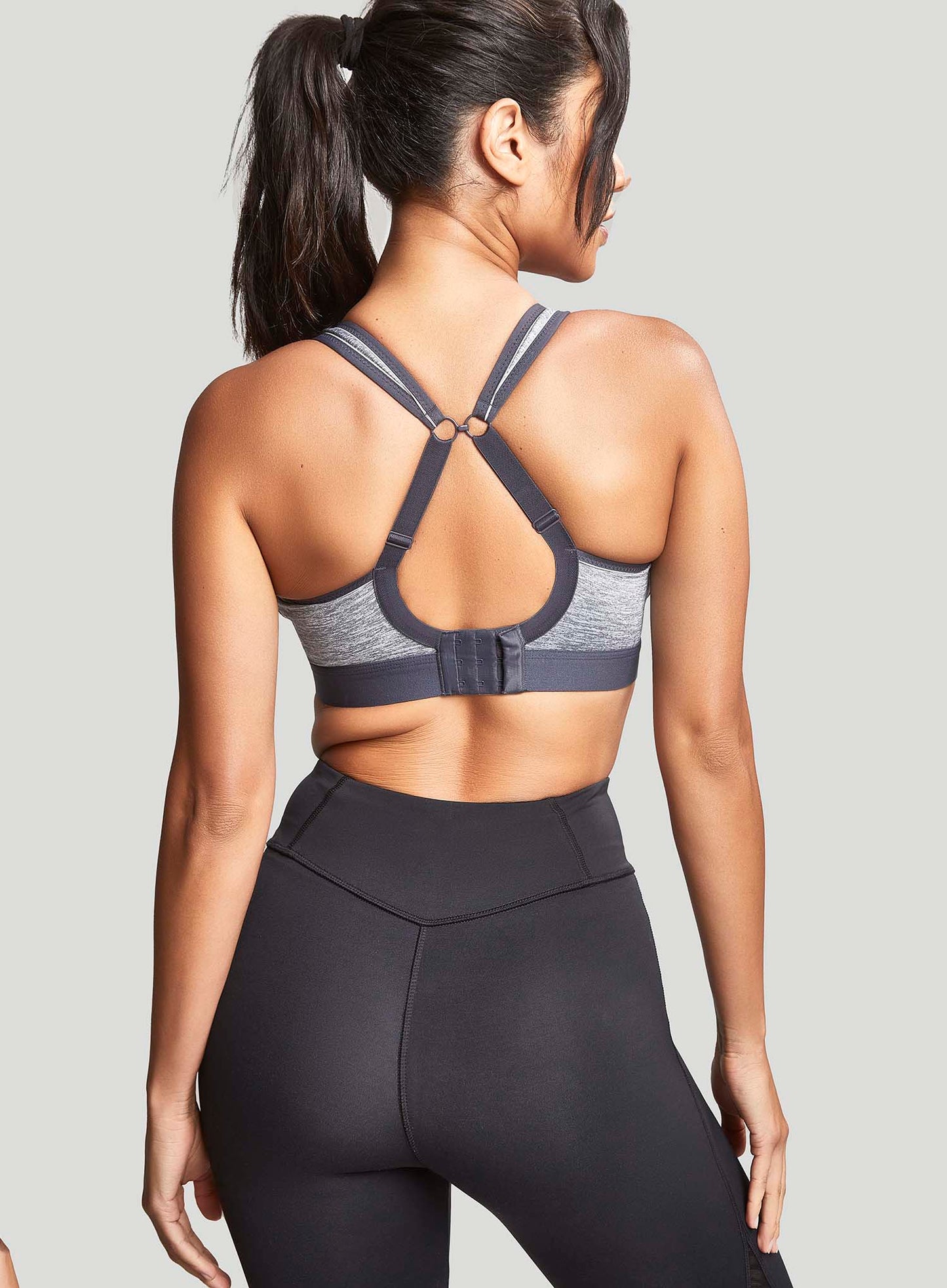 Panache Sport: Moulded Non Wired Sports Bra With Band Charcoal Marl