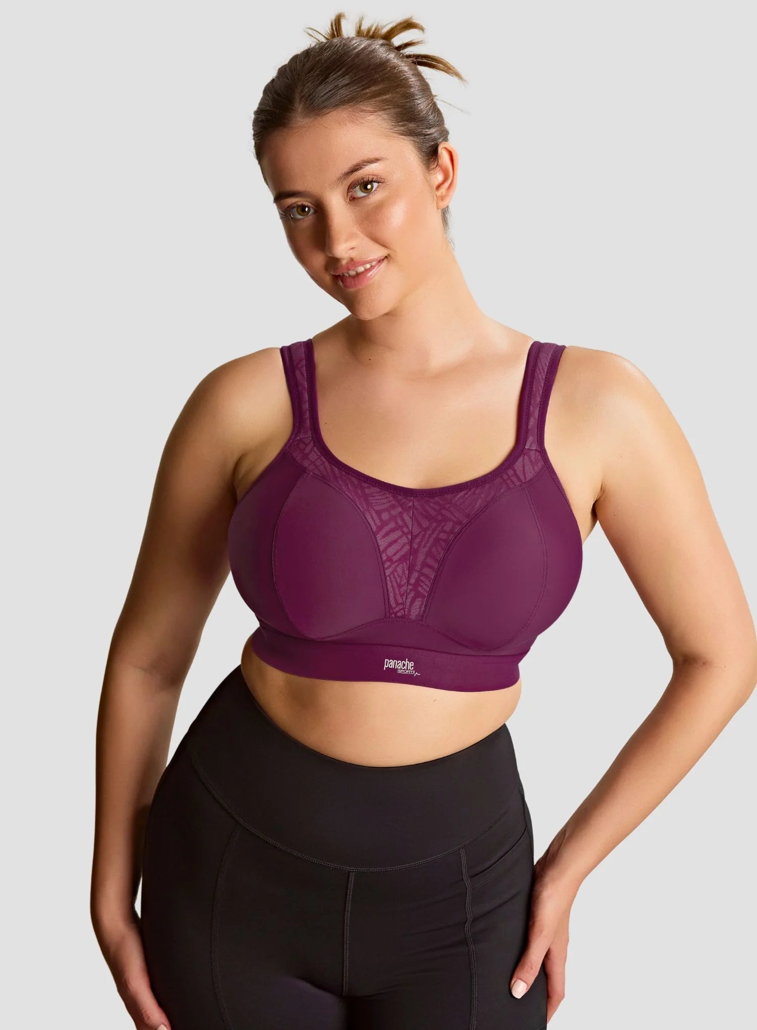 Panache Sport: Boundless Moulded Non Wired Sports Bra Berry Chalk