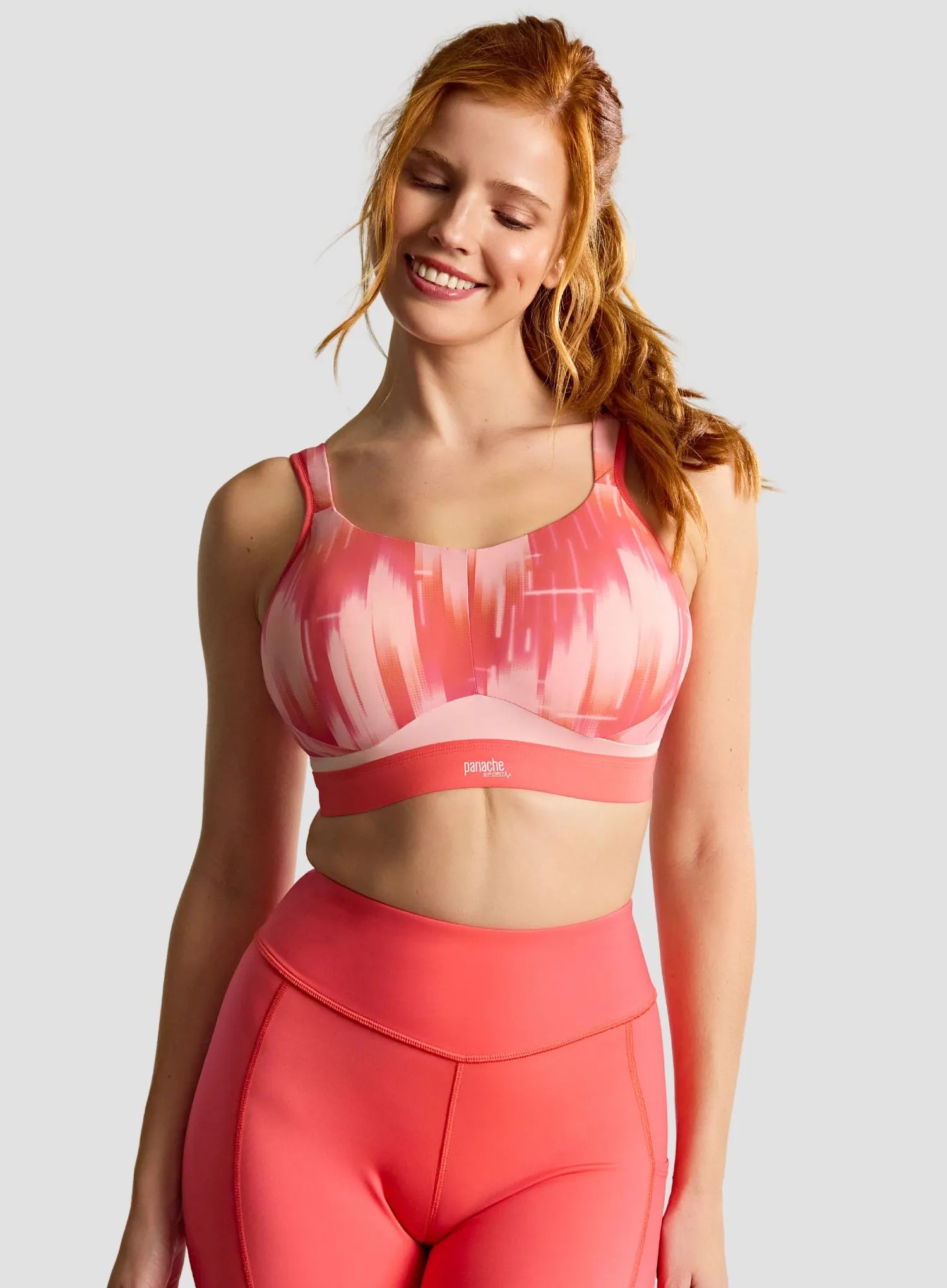 Panache Sport: Boundless Moulded Non Wired Sports Bra Pink Abstract