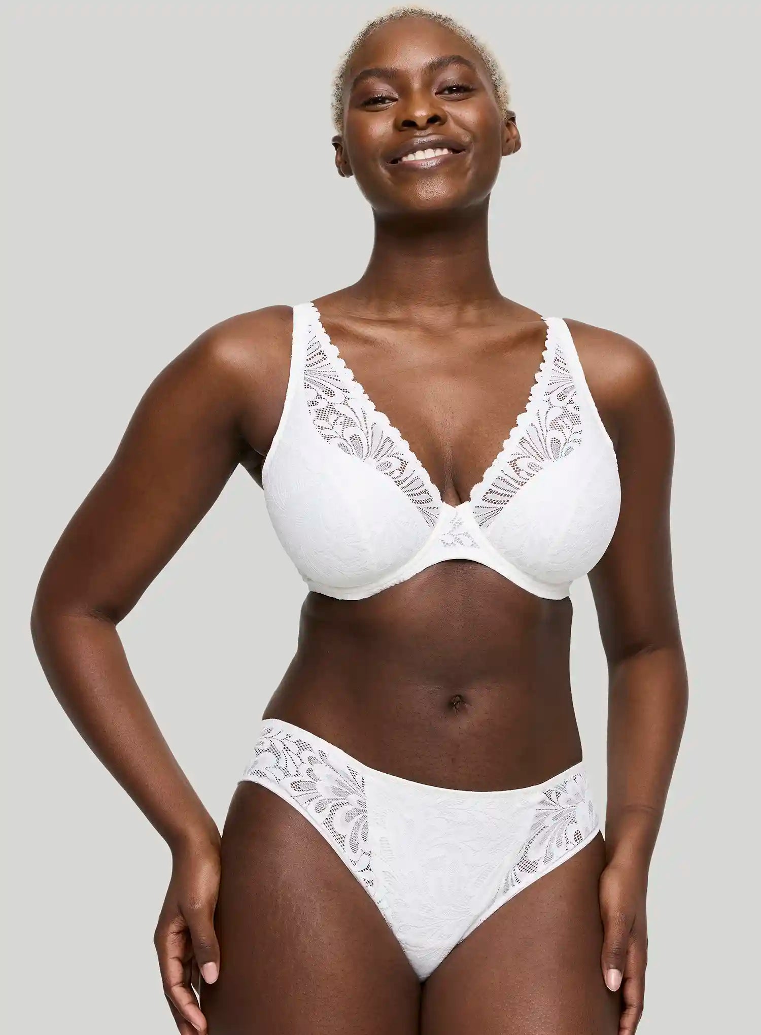 Primadonna Twist: Rupi Underwired Half Padded Plunge Bra Natural