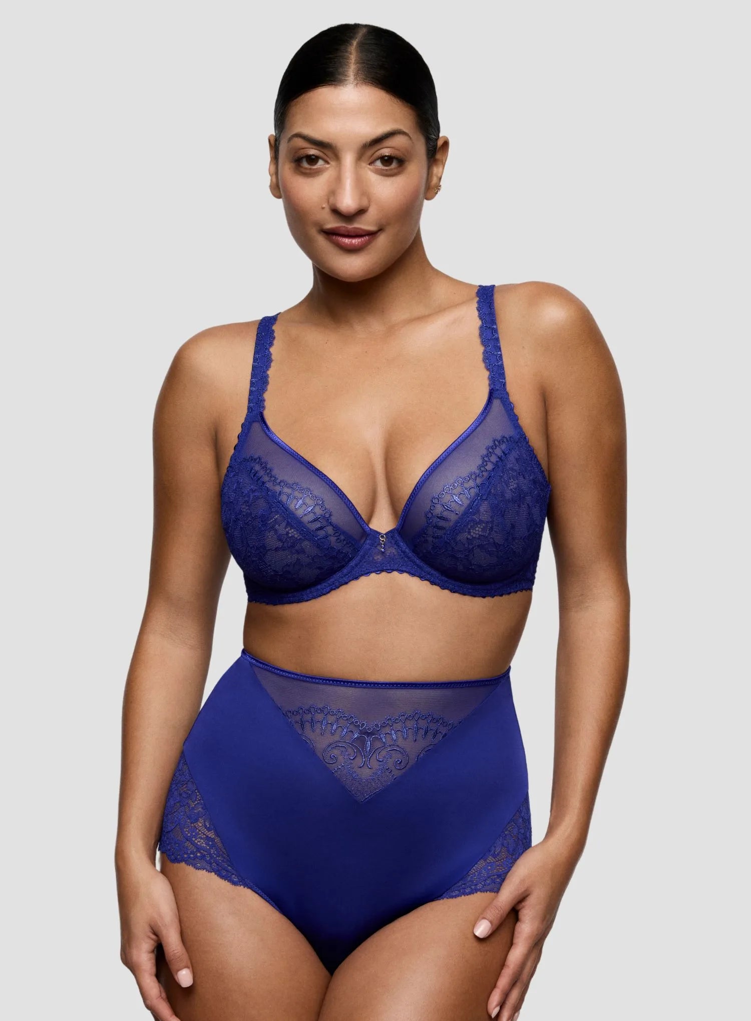 Primadonna: Shimla Underwired Plunge Bra Crazy Blue