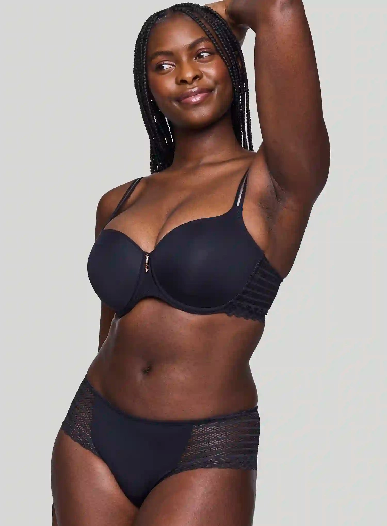 Primadonna Twist: East End Padded Heart Shape Bra Charcoal