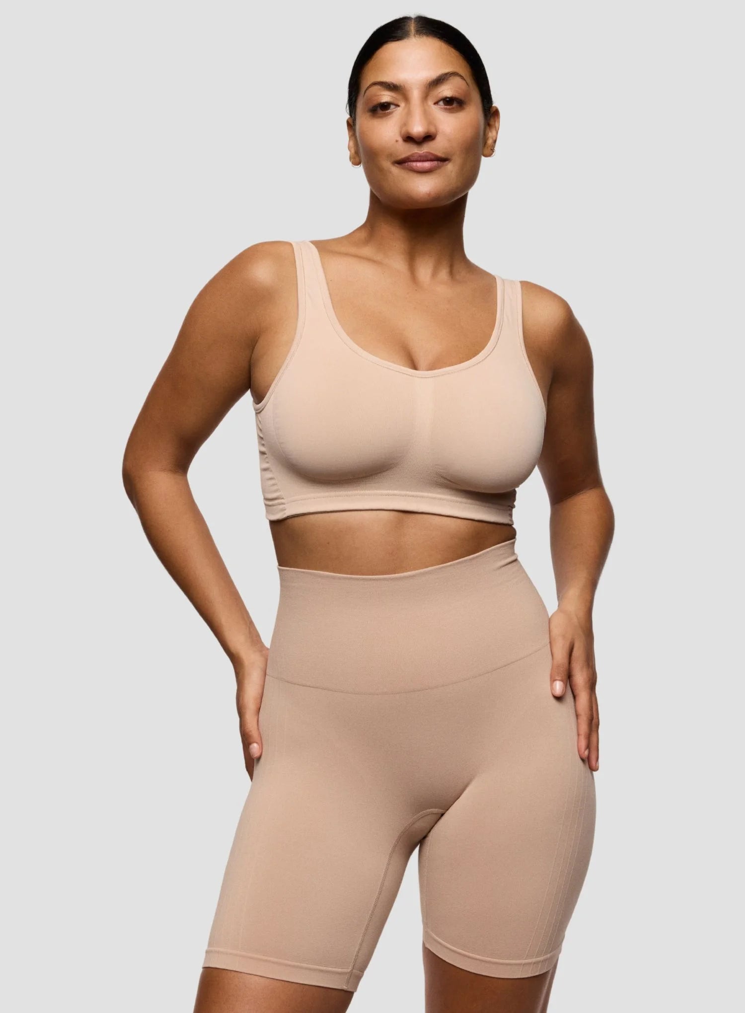 Primadonna: Nudda Anti Chafing Shaping Shorts Caffe Latte