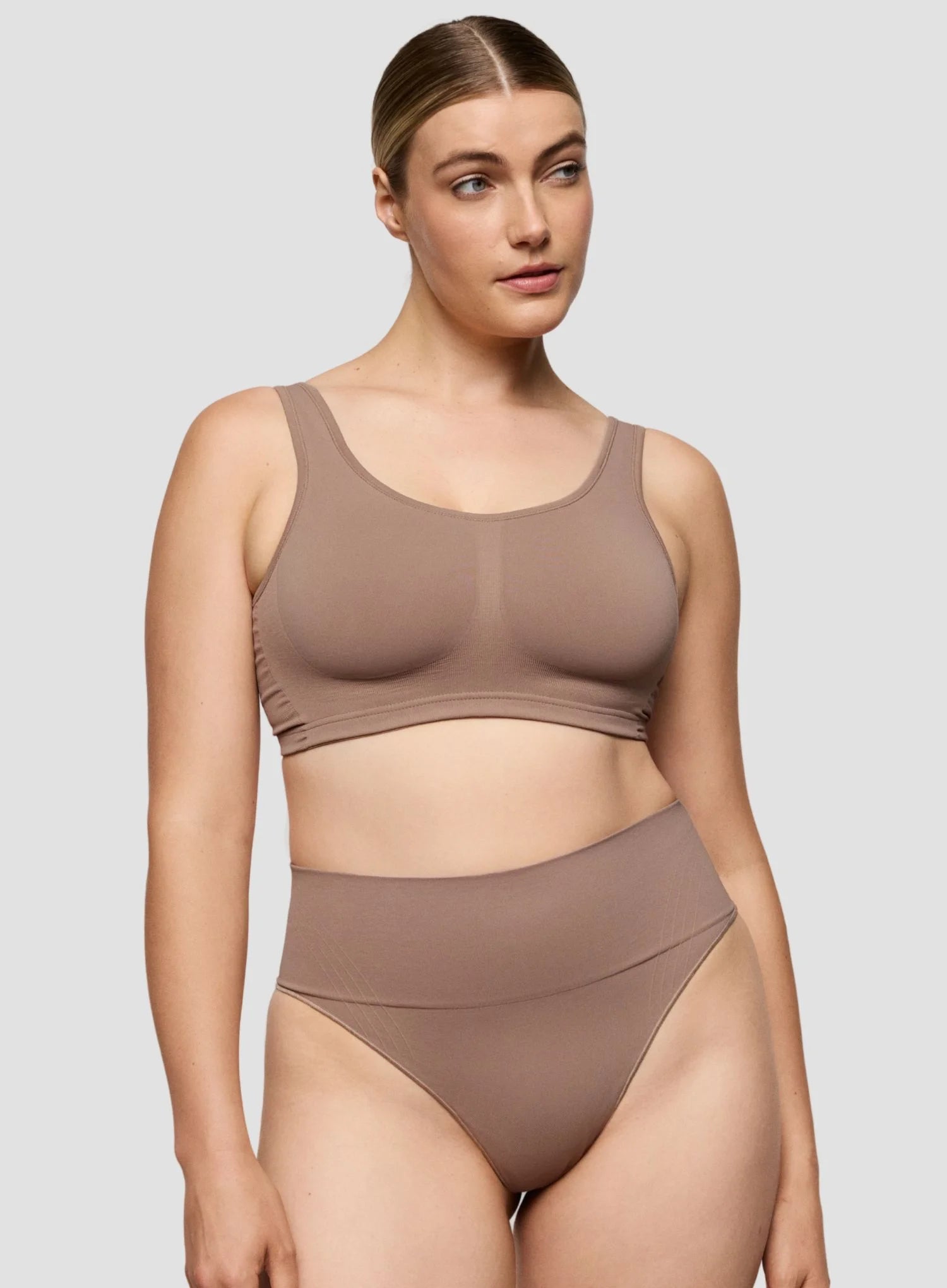 Primadonna: Nudda High Waist Shaping Thong Ginger