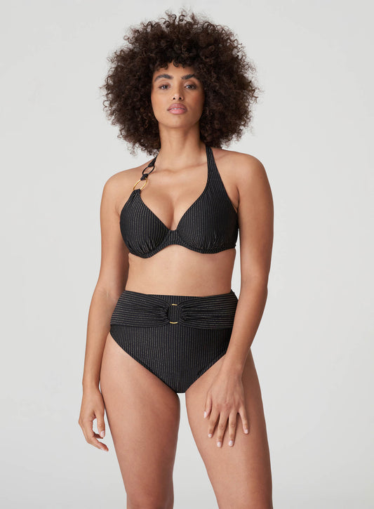 PrimaDonna Swimwear: Solta Half Padded Plunge Bikini Top Black
