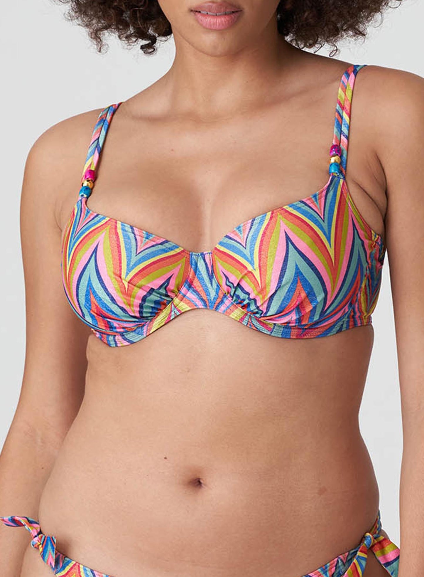PrimaDonna Swimwear: Kea Full Cup Bikini Top Rainbow Paradise