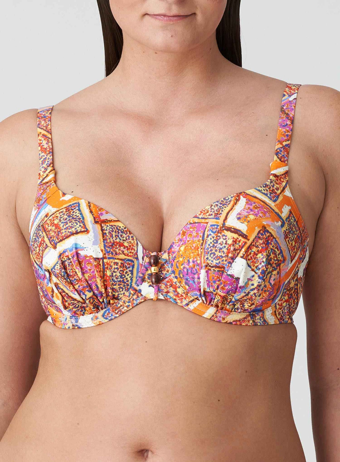 PrimaDonna Swimwear: Navalato Padded Heart Shape Bikini Top Summer Sunset