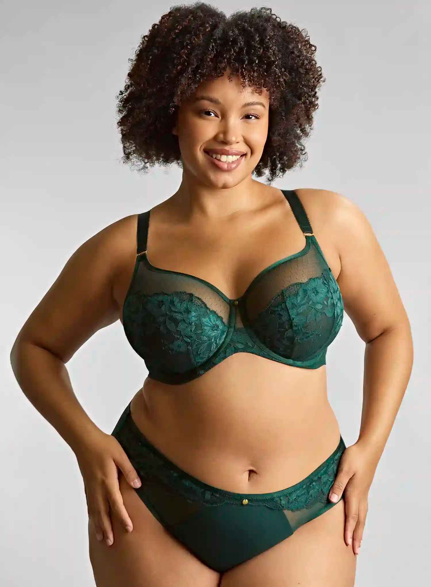 Sculptresse: Josephine High Leg Brief Forest Green