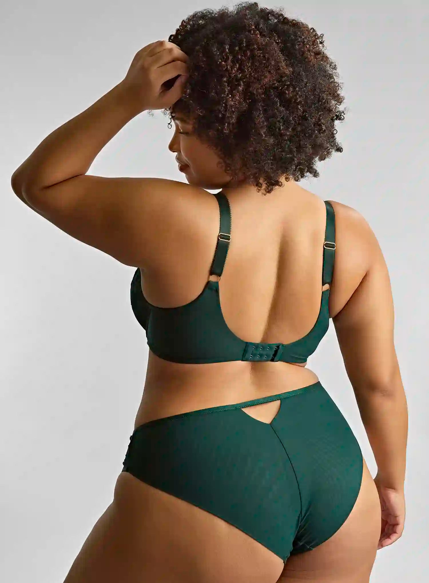 Sculptresse: Josephine High Leg Brief Forest Green