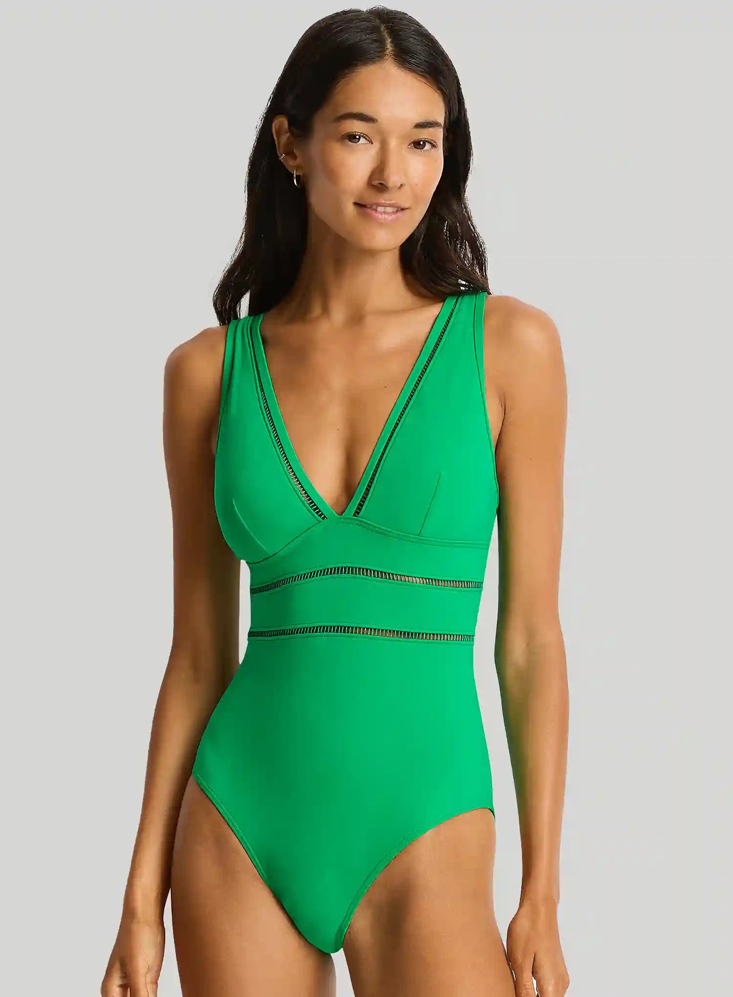 Sea Level: Essentials Edit Spliced One Piece Kelly Green