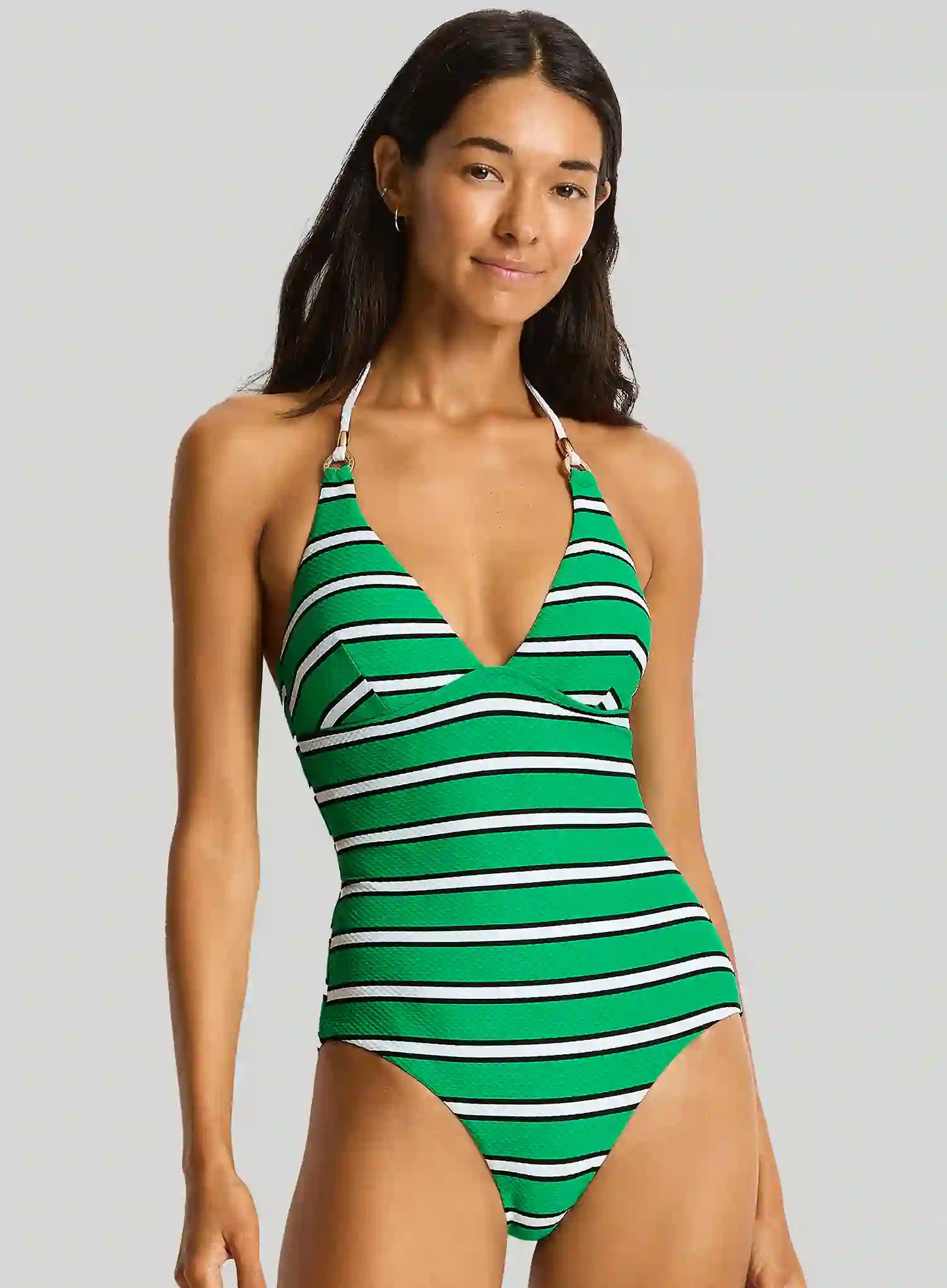 Sea Level: Voyage Longline Halter One Piece Kelly Green
