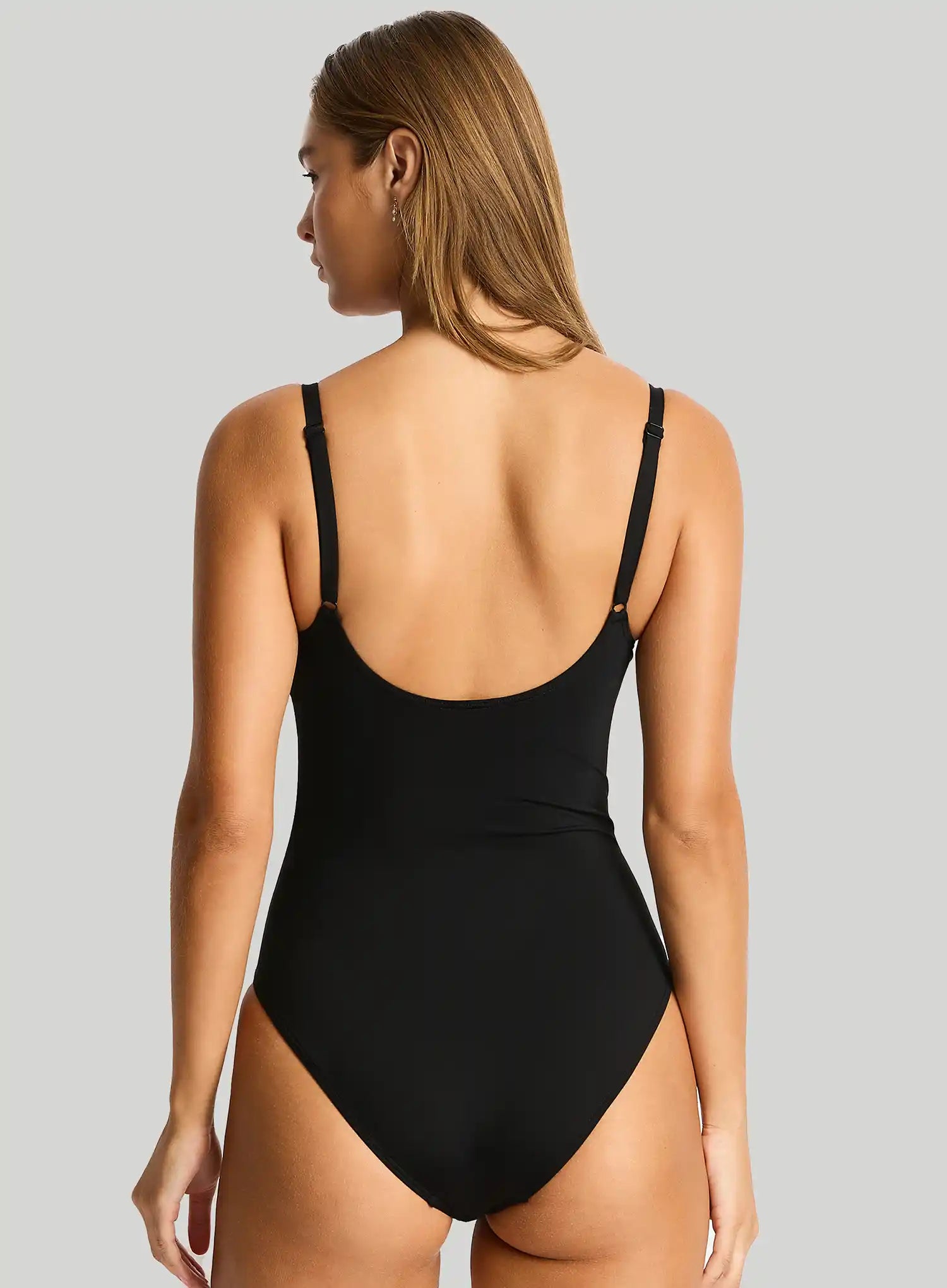 Sea Level: Essentials Edit Cross Front Scoop Back One Piece Black