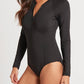 Sea Level: Eco Essentials Long Sleeved Multifit Swimsuit Black