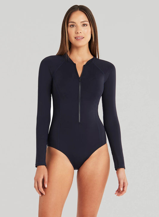 Sea Level: Eco Essentials Long Sleeved Multifit Swimsuit Night Sky