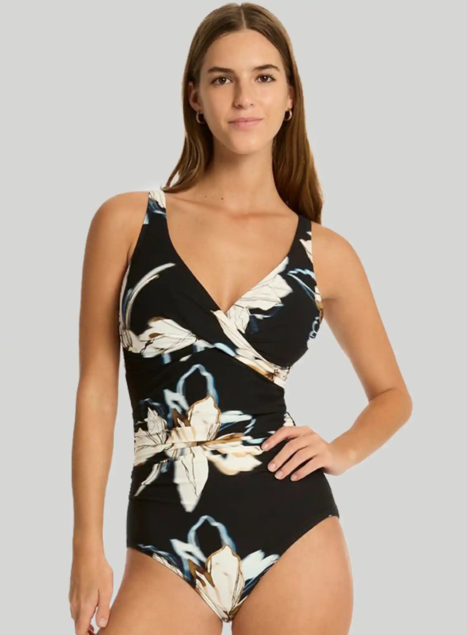 Sea Level: La Luna Cross Front Multifit One Piece Black