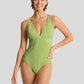 Sea Level: Checkmate Panel Line Multifit One Piece Olive