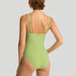 Sea Level: Checkmate Panel Line Multifit One Piece Olive