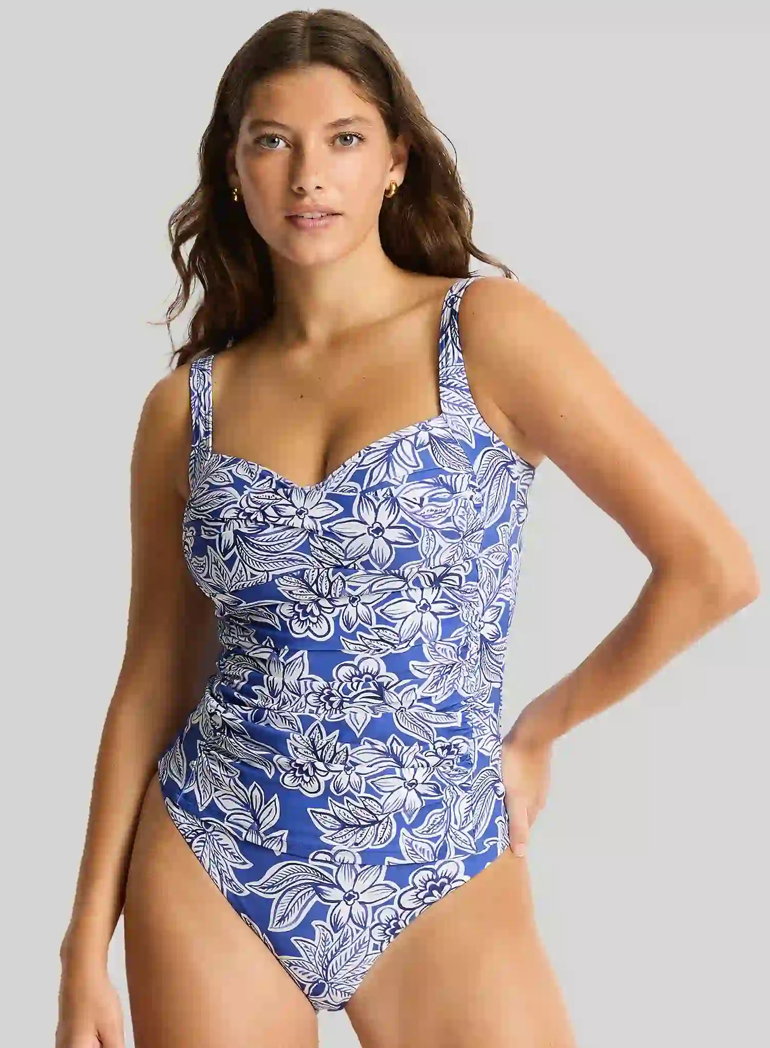 Sea Level: Palmera Twist Front Multifit Singlet Top Blue