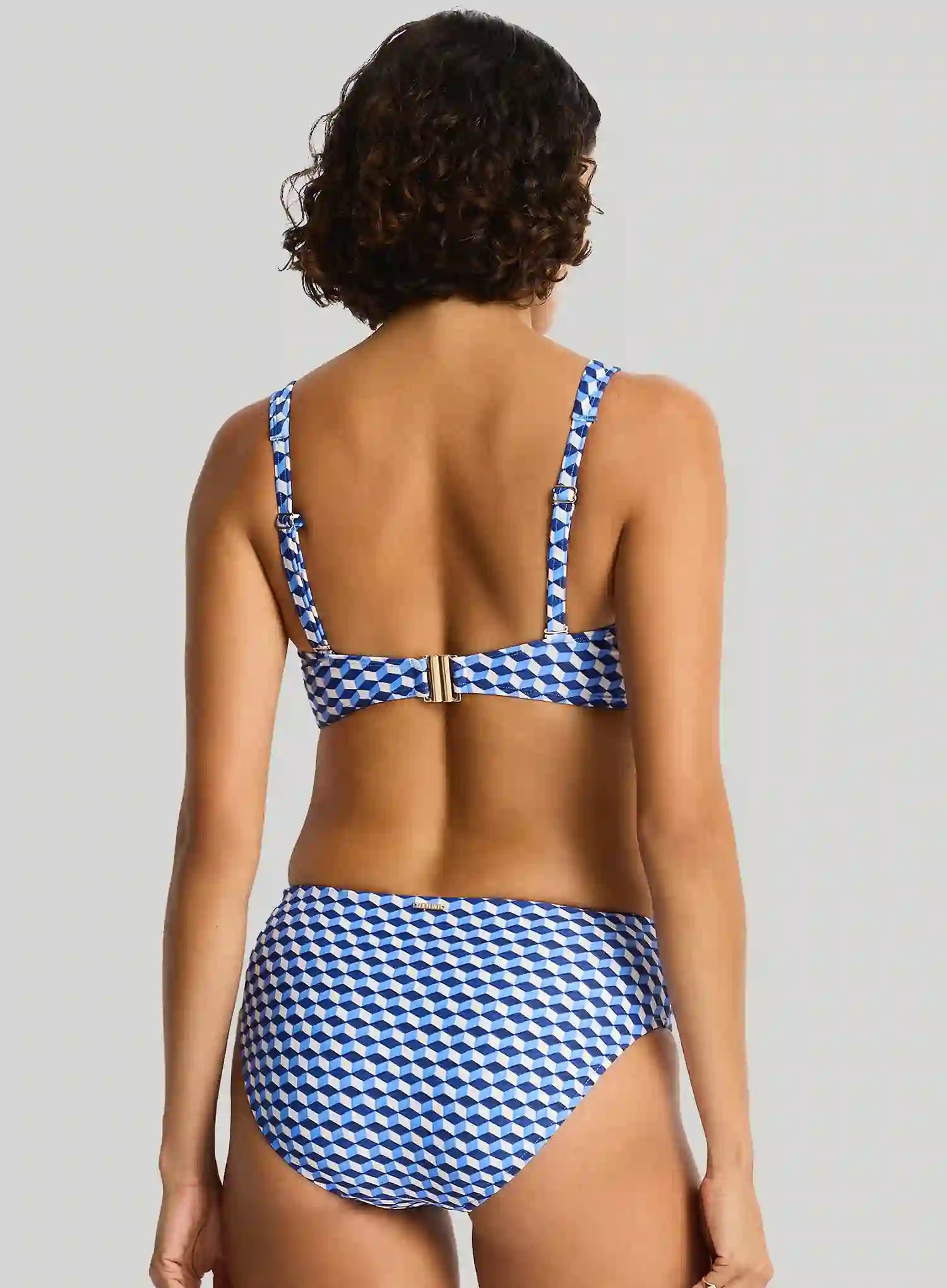 Sea Level: Solara Cross Front Multifit Bikini Top Blue