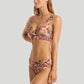 Sea Level: Wildflower Cross Front Multifit Bikini Top Pink