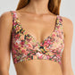 Sea Level: Wildflower Cross Front Multifit Bikini Top Pink