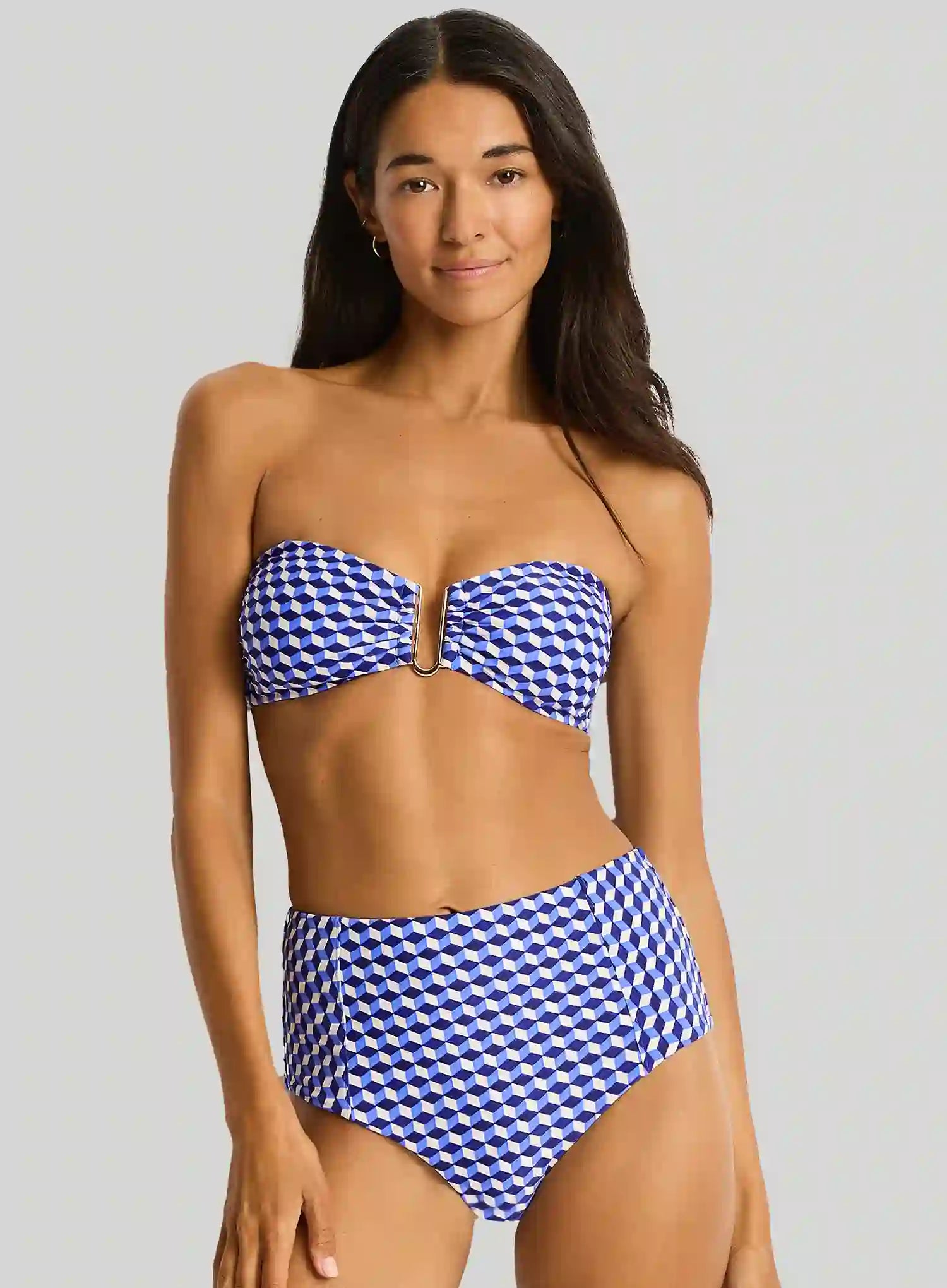 Sea Level: Solara Panelled High Waist Pant Blue