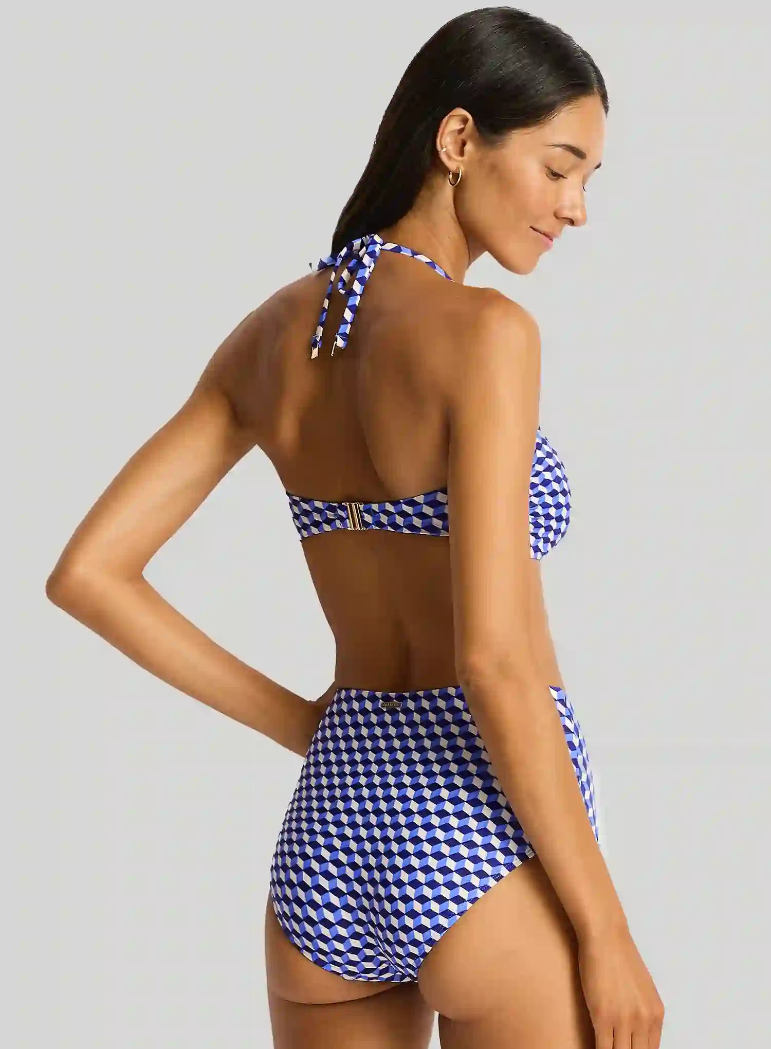 Sea Level: Solara Panelled High Waist Pant Blue