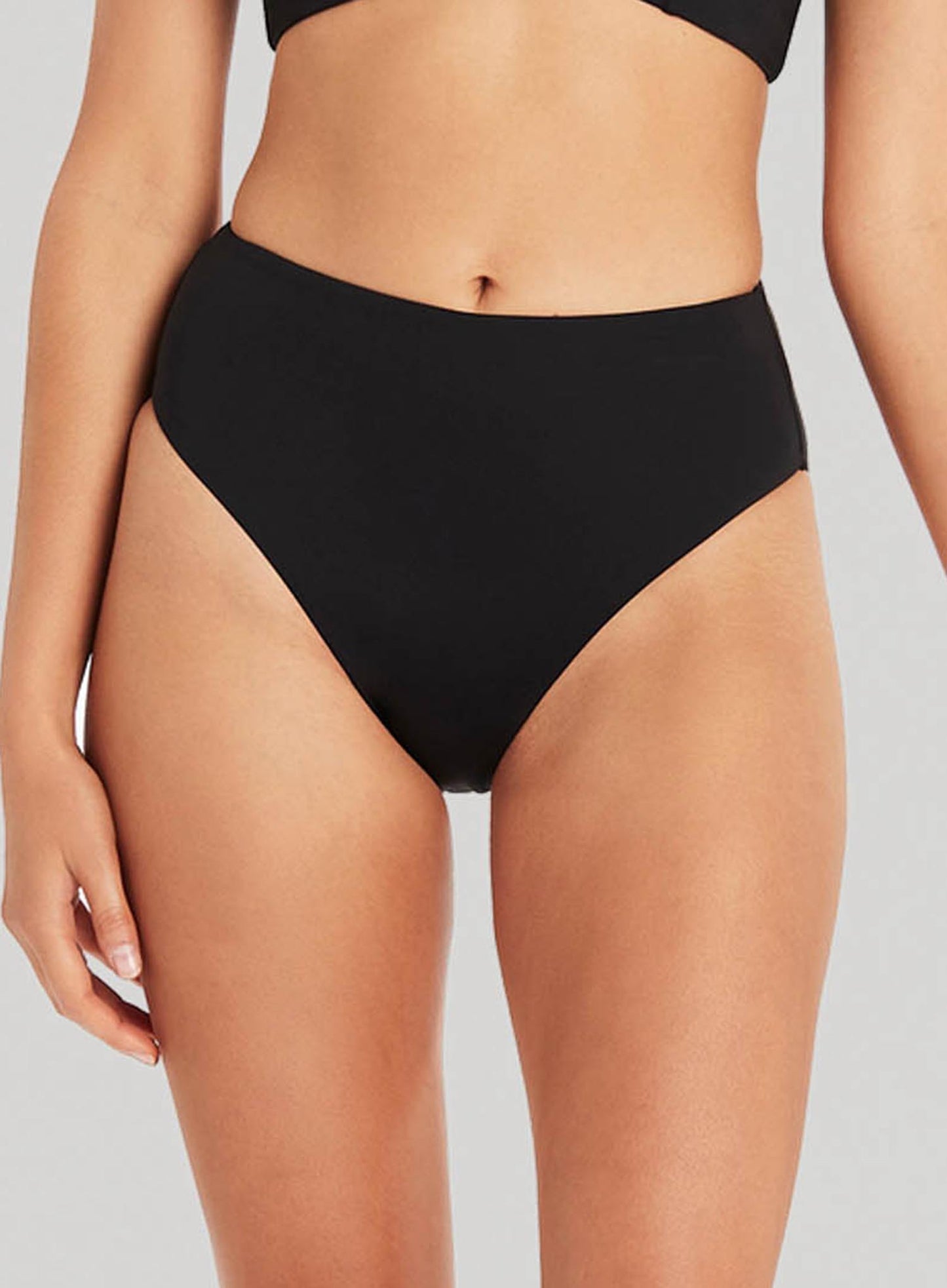 Sea Level: Eco Essentials Retro High Waist Bikini Pant Black