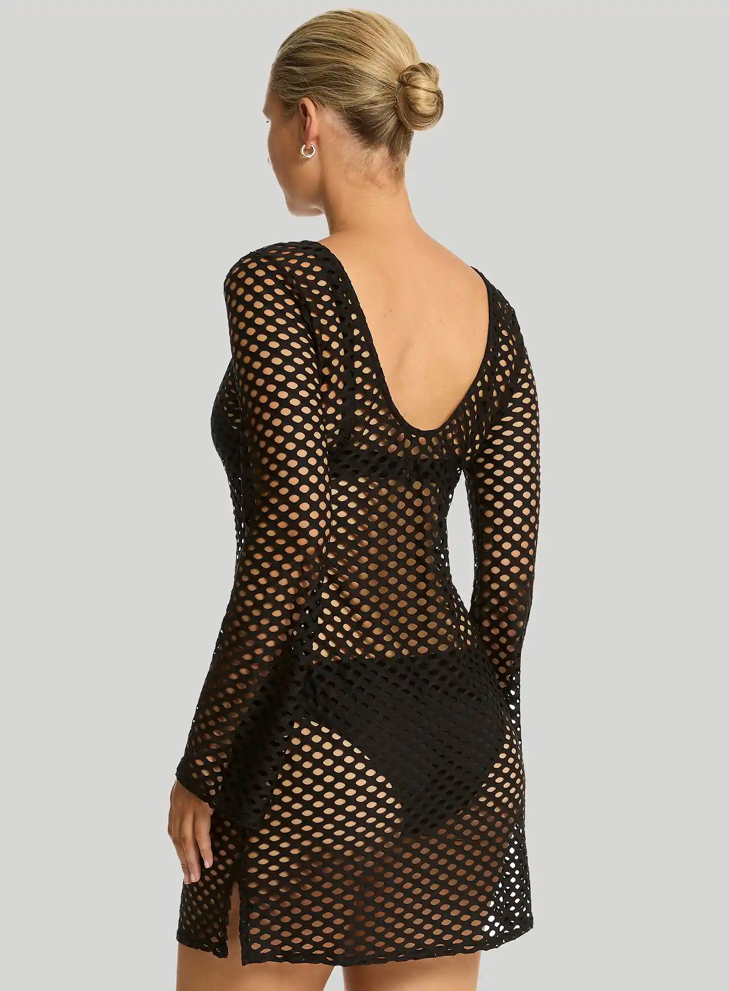 Sea Level: Castaway Mesh Cover Up Black