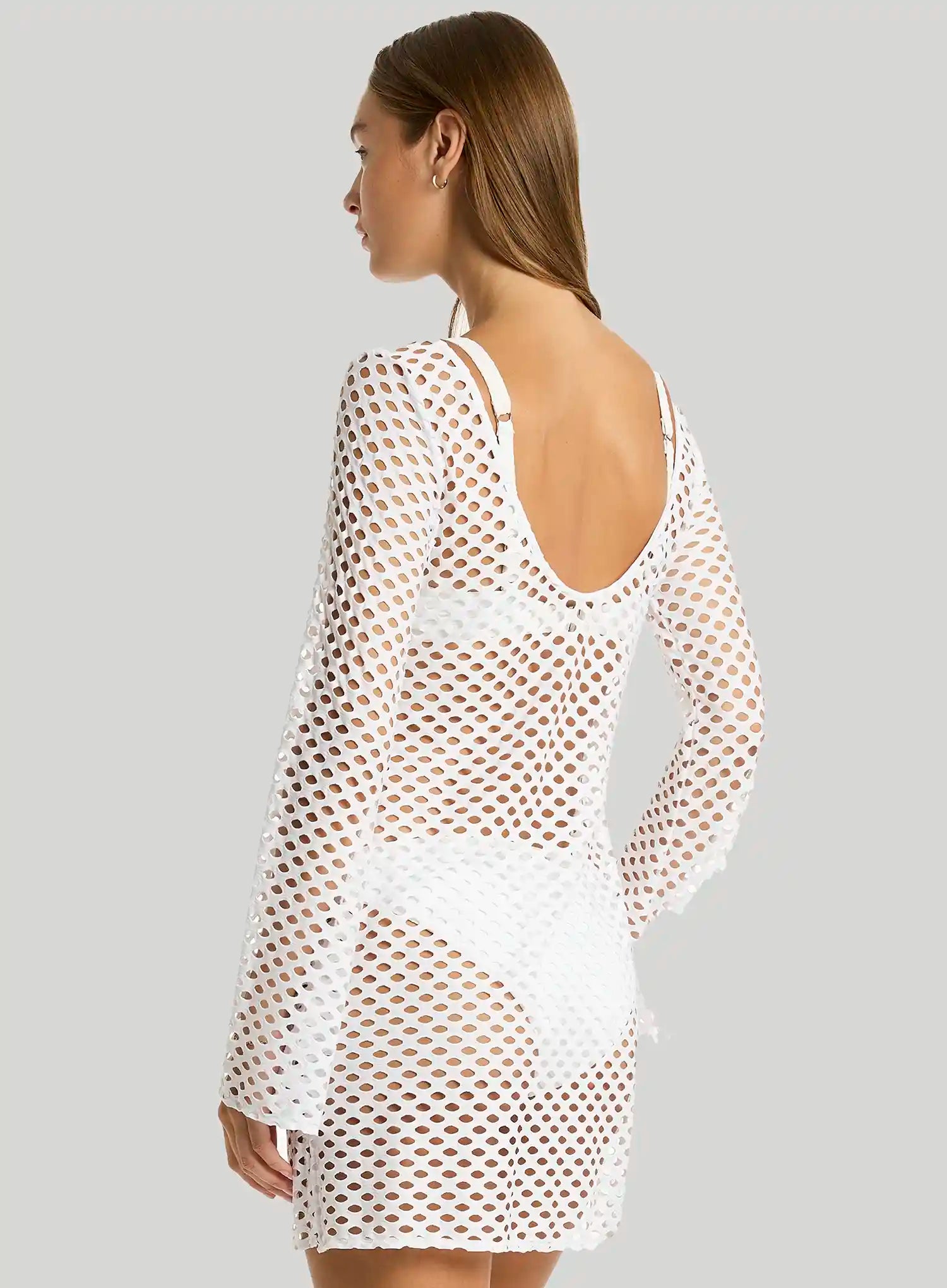 Sea Level: Castaway Mesh Cover Up White