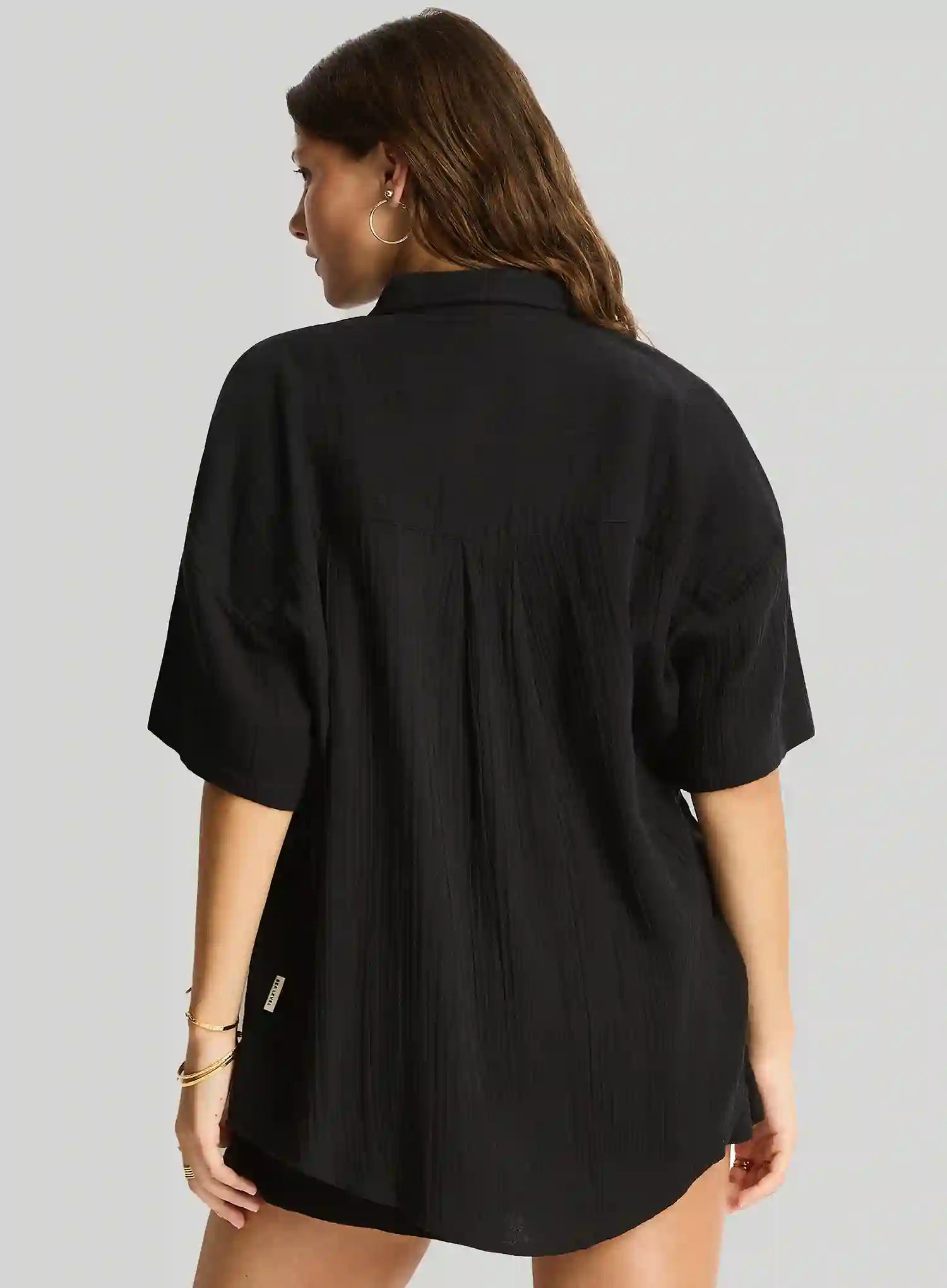 Sea Level: Sunset Aloha Shirt Black