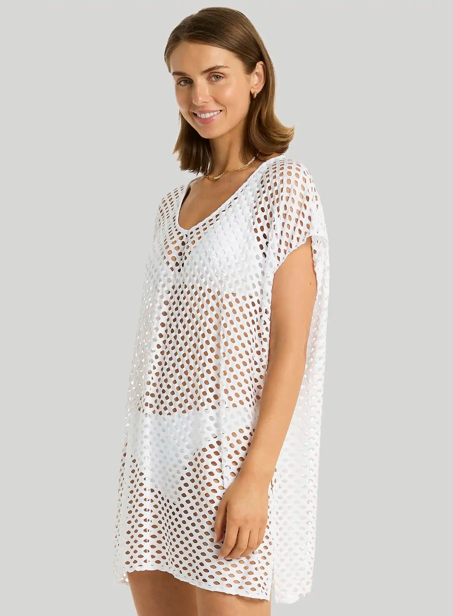 Sea Level: Castaway Kaftan White