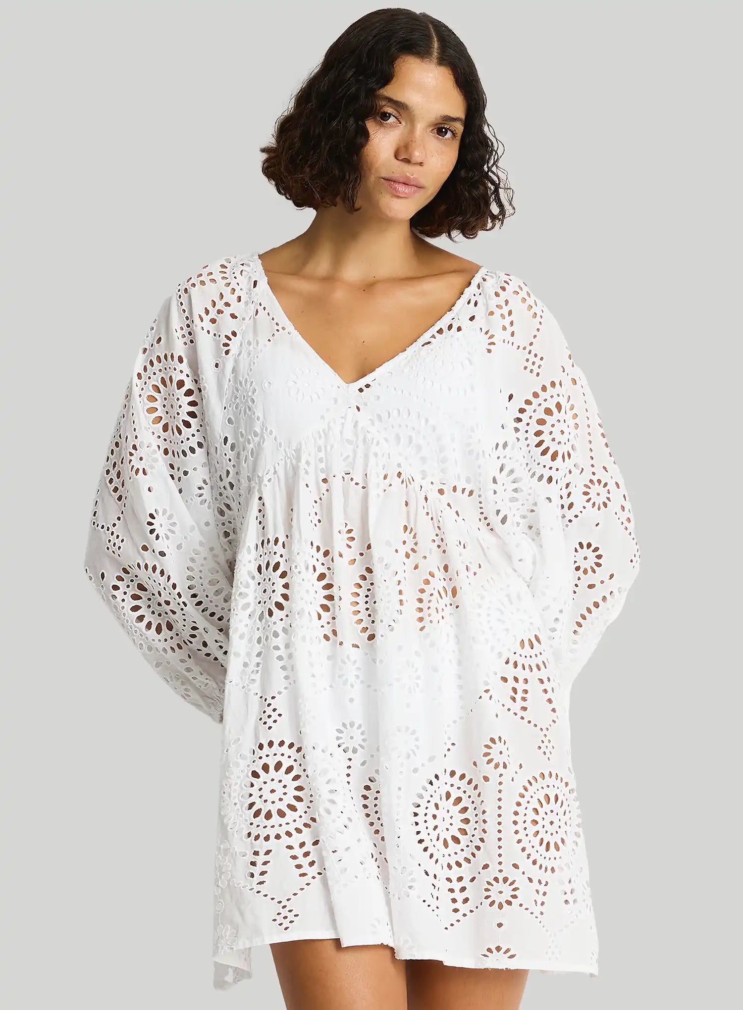 Sea Level: Ibiza Boho Short Dress White