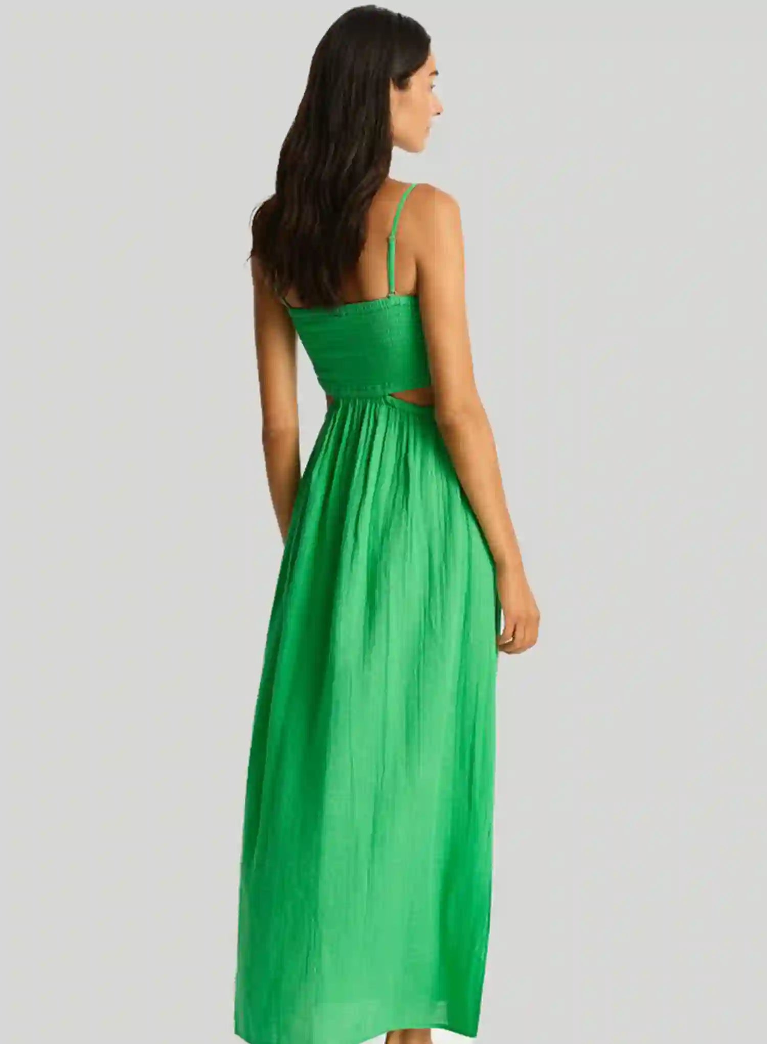 Sea Level: Sunset Cutaway Bandeau Dress Kelly Green