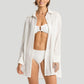 Sea Level: Heatwave Cover Up Shirt White