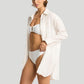 Sea Level: Heatwave Cover Up Shirt White