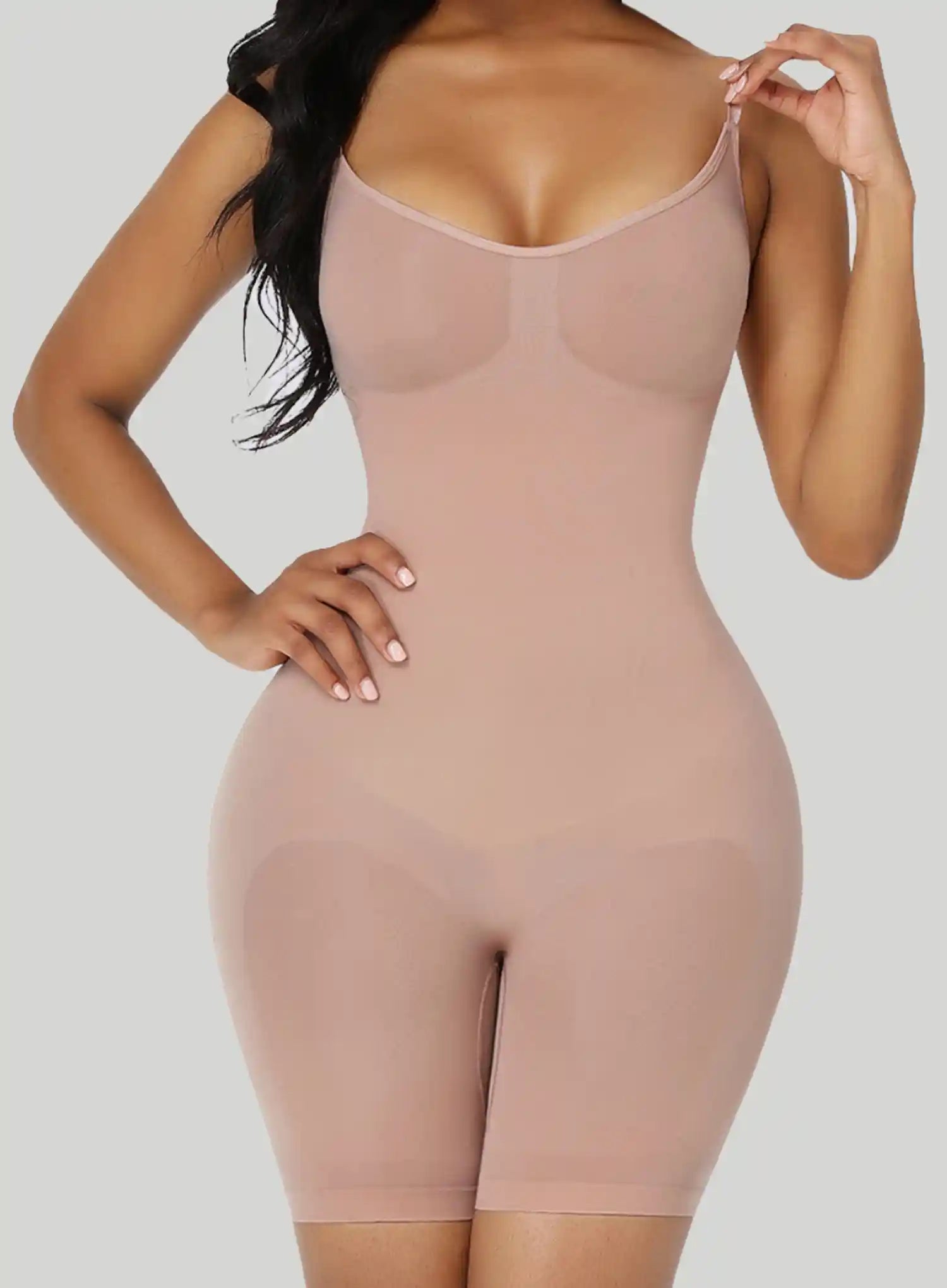 Bzez: Smoothing Sculpt Bodysuit Shorts Bare