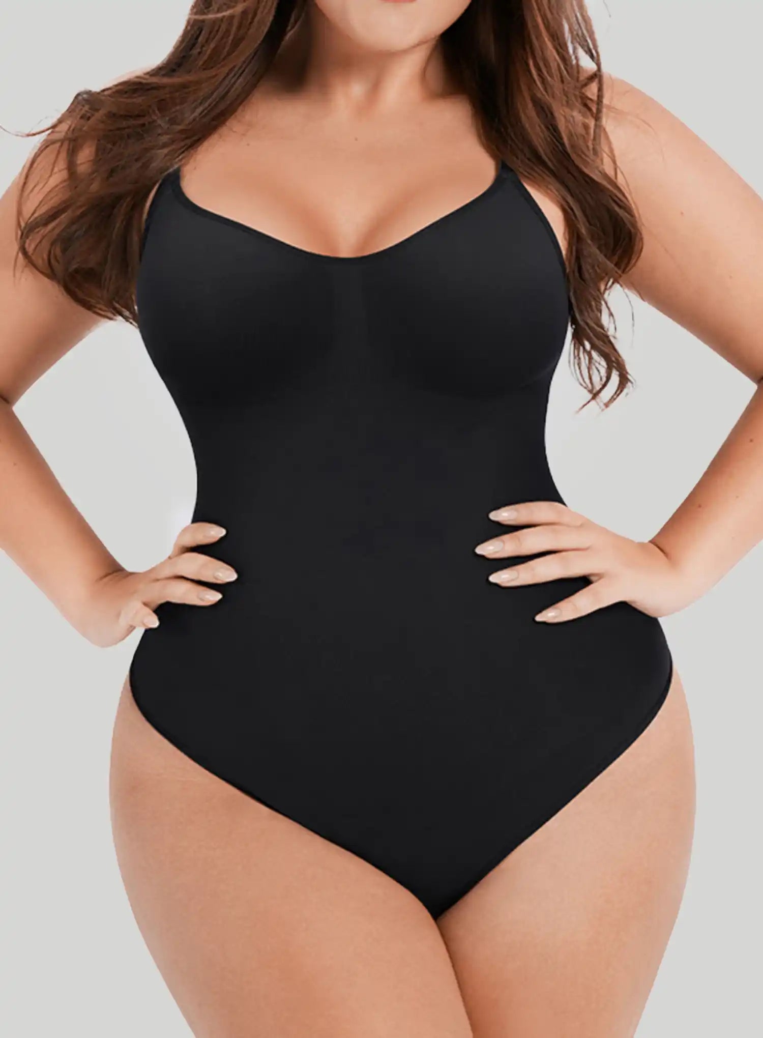 Bzez: Smoothing Sculpt Bodysuit Thong Onyx